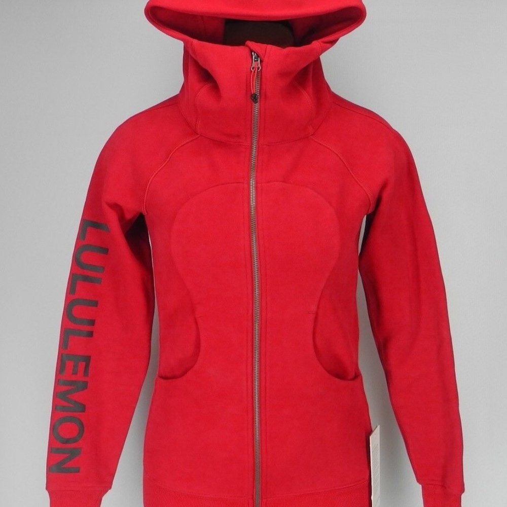 LULULEMON Scuba Hoodie 20 Year Anniversary-Cherry Red-Size 6-LTD Edition-EUC